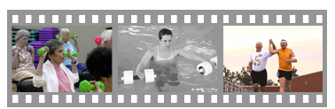 Meeting Challenges filmstrip, Breathe Easy, Moment by Moment, and Shattering the Myth